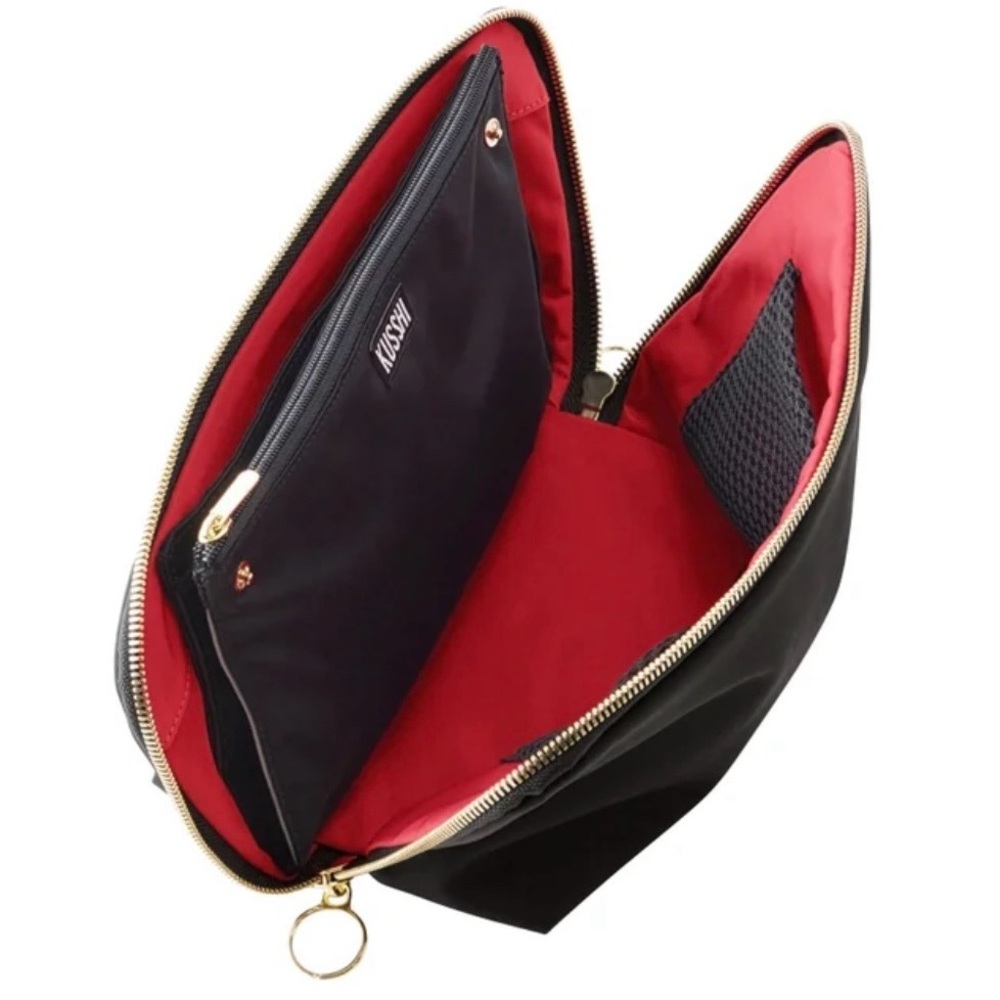 KUSSHI Signature Makeup Bag with Snap-in Brush Organizer
